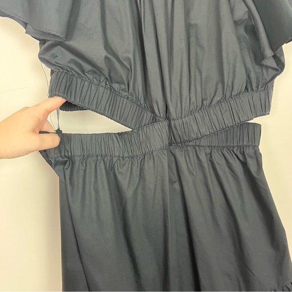 NWT MINKPINK ALLEGRA CUTOUT MIDI DRESS FLUTTER SLEEVES IN BLACK SIZE XXL - Picture 12 of 16